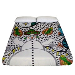 Happysnowman Fitted Sheet (king Size) by chellerayartisans