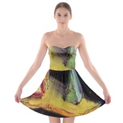 Cosmicchristmastree Strapless Bra Top Dress by chellerayartisans