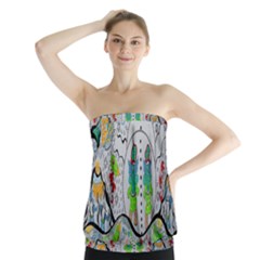 Supersonic Volcano Snowman Strapless Top by chellerayartisans