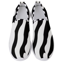 Zebra Horse Pattern Black And White Men s Slip On Sneakers by picsaspassion