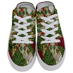 Christmas Quilt Background Half Slippers by Wegoenart