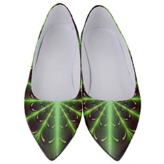 Fractal Purple Lime Pattern Women s Low Heels by Wegoenart