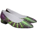 Fractal Purple Lime Pattern Women s Low Heels View3