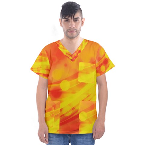 Abstract Background Design Men s V-neck Scrub Top by Wegoenart