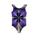 Fractal Glow Flowing Fantasy Kids  Frill Swimsuit View1