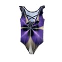 Fractal Glow Flowing Fantasy Kids  Frill Swimsuit View2