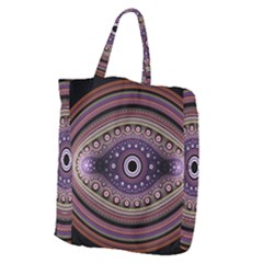 Fractal Pink Eye Fantasy Pattern Giant Grocery Tote by Wegoenart