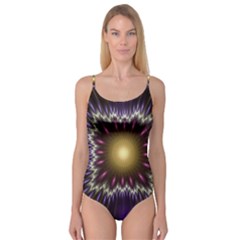 Fractal Rays Geometry Space Glow Camisole Leotard  by Wegoenart