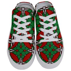 Christmas Seamless Pattern Xmas Half Slippers by Wegoenart