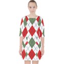 Red Green White Argyle Navy Pocket Dress View1