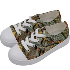 Fish Underwater Cubism Mosaic Kids  Low Top Canvas Sneakers by Wegoenart