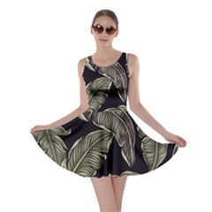 Jungle Leaves Tropical Pattern Skater Dress by Wegoenart