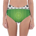 Background Sports Soccer Football Reversible High-Waist Bikini Bottoms View3