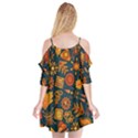 Pattern Background Ethnic Tribal Cutout Spaghetti Strap Chiffon Dress View2