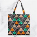 Abstract Geometric Triangle Shape Zipper Grocery Tote Bag View1