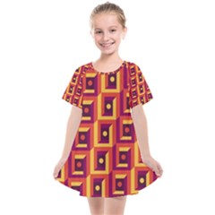 Vintage Abstract Background Kids  Smock Dress by Wegoenart