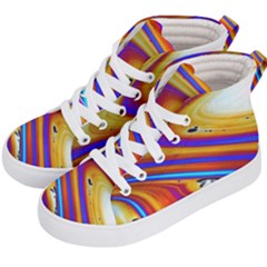 Soap Bubble Color Colorful Kids  Hi-top Skate Sneakers by Wegoenart