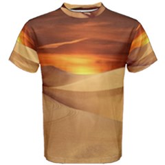 Desert Sun Landscape Sunset Dune Men s Cotton Tee by Wegoenart