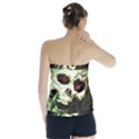 Screaming Skull Human Halloween Strapless Top View2