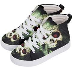 Screaming Skull Human Halloween Kids  Hi-top Skate Sneakers by Wegoenart