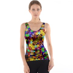 Color Mosaic Background Wall Tank Top by Wegoenart