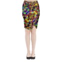 Color Mosaic Background Wall Midi Wrap Pencil Skirt View1