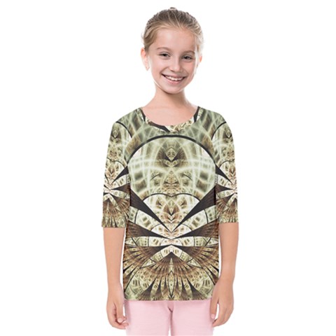 Pattern Nature Desktop Fractals Kids  Quarter Sleeve Raglan Tee by Wegoenart