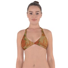 Mottle Color Movement Colorful Halter Neck Bikini Top by Wegoenart