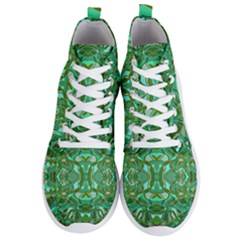 Abstract #8   Aqua Jungle 6000 Men s Lightweight High Top Sneakers by KesaliSkyeArt