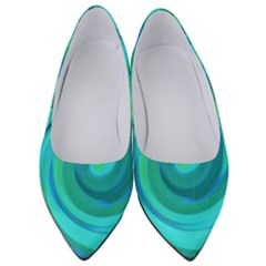 Groovy Cool Abstract Aqua Liquid Art Swirl Painting Women s Low Heels by myrubiogarden