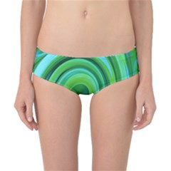 Groovy Abstract Turquoise Liquid Swirl Painting Classic Bikini Bottoms by myrubiogarden