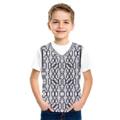 Black And White Intricate Modern Geometric Pattern Kids  Sportswear by dflcprintsclothing