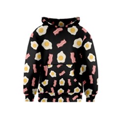 Bacon And Egg Pop Art Pattern Kids  Pullover Hoodie by Valentinaart