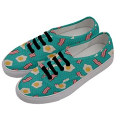 Bacon And Egg Pop Art Pattern Men s Classic Low Top Sneakers by Valentinaart