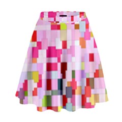 The Framework Paintings Square High Waist Skirt by Pakrebo