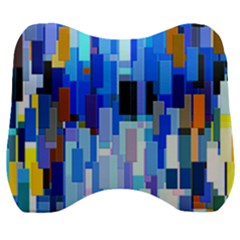 Color Colors Abstract Colorful Velour Head Support Cushion by Pakrebo