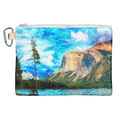 Painting Paintings Mountain Canvas Cosmetic Bag (xl) by Pakrebo