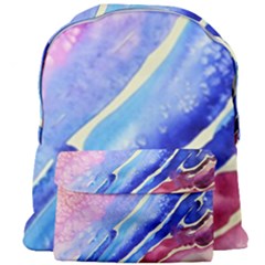 Painting Abstract Blue Pink Spots Giant Full Print Backpack by Pakrebo