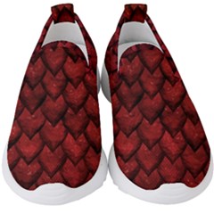 Red Dragon Kids  Slip On Sneakers by LalaChandra