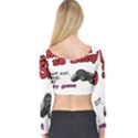 My Life Is Simple Long Sleeve Crop Top View2