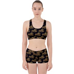 Dragon Motif Print Pattern Work It Out Gym Set by dflcprintsclothing