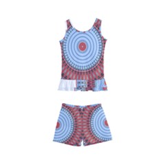 Pattern Design Circular Shape Kids  Boyleg Swimsuit by Pakrebo