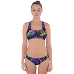 Leaves Nature Design Plant Cross Back Hipster Bikini Set by Pakrebo