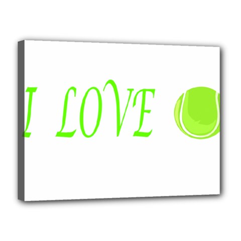 I Lovetennis Canvas 16  X 12  (stretched) by Greencreations