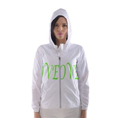 I Lovetennis Hooded Windbreaker (women) by Greencreations