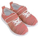 Palms Shadow On Living Coral Kids  Velcro Strap Shoes View3