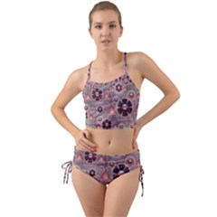 Background Floral Flower Stylised Mini Tank Bikini Set by Pakrebo