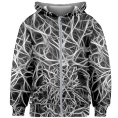 Nerves Cells Dendrites Sepia Kids  Zipper Hoodie Without Drawstring by Pakrebo