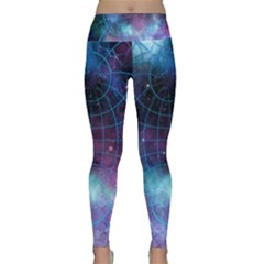 Network Earth Block Chain Globe Lightweight Velour Classic Yoga Leggings by Pakrebo