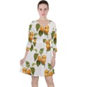 Apricot Fruit Vintage Art Ruffle Dress View1